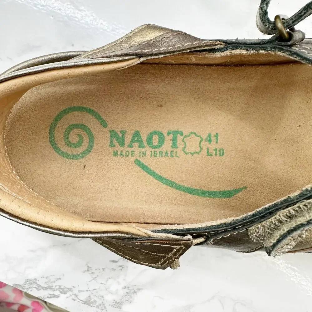 Naot Rongo Mary Jane Slingback Koru‎ Brass Womens 10 EU 41